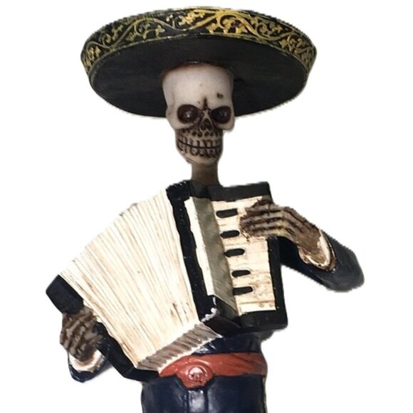 🛑 SKELETON ➕🆒 FIGURINE Accordion MAN Halloween Mariachis Dead Decor💸BUY NOW‼️ - Picture 4 of 16